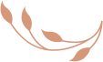 A tan-colored graphic silhouette of a branch with leaves.